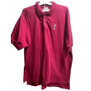 Walt Disney World Mickey‎ Mouse Burgundy Golf Polo size 2X